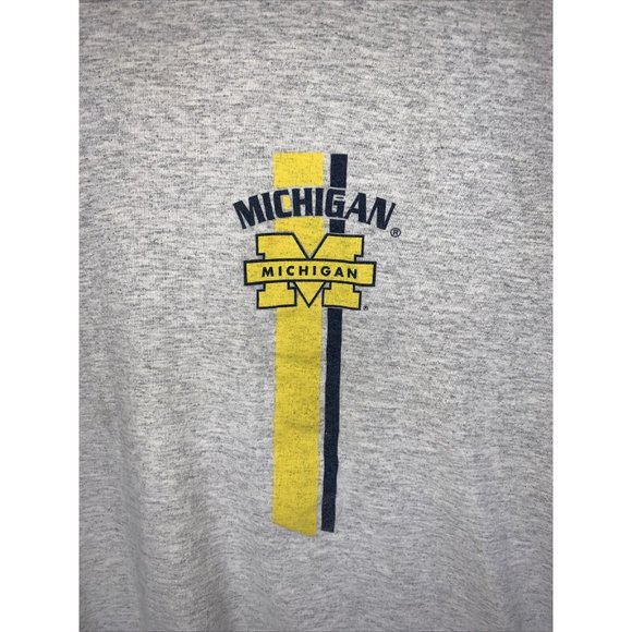 Vintage 80s-90s University Of Michigan Heather Gray Graphic T Shirt Unisex Large - Picture 2 of 16
